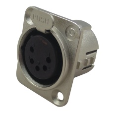 【716-0500】SOCKET XLR PANEL NICKEL 5POLE