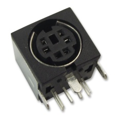 【TM 0508 A/6】SOCKET MINI DIN CHASSIS 6 WAY PCB