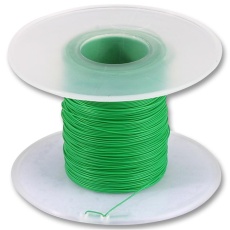 【100-26TG】WIRE ETFE 26AWG GREEN 100M