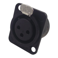 【NC3FD-L-B1】SOCKET XLR PANEL 3POLE