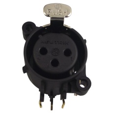 【NC3FAAH1】SOCKET XLR PCB HORIZONTAL 3POLE