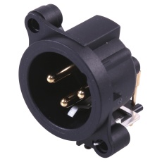 【NC3MAAH】PLUG XLR PCB HORIZONTAL 3POLE