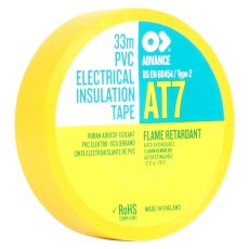 【AT7 YELLOW 33M X 19MM】TAPE ELEC INSUL PVC AT7 19MMX33M