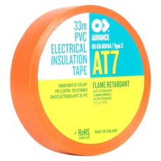 【AT7 ORANGE 33M X 19MM】TAPE ELEC INSUL PVC AT7 19MMX33M