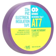 【AT7 VIOLET 33M X 19MM】TAPE ELEC INSUL PVC AT7 19MMX33M