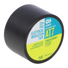 【AT7 BLACK 33M X 50MM】TAPE ELEC INSUL PVC AT7 50MMX33M