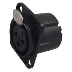 【NC3FD-LX-B】SOCKET XLR BLACK 3POLE