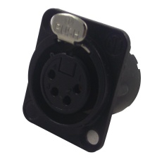 【NC4FD-LX-B】SOCKET XLR BLACK 4POLE