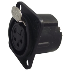 【NC4FD-LX-BAG】SOCKET XLR BLACK 4POLE