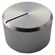 【KB00005】KNOB AL 20MM SILVER 6.4MM SHAFT