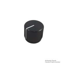【KB00021】KNOB AL 19MM BLACK 3.2MM SHAFT