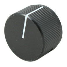 【KB00023】KNOB AL 23.8MM BLACK 6.4MM