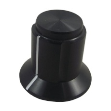 【KB00046】KNOB AL 12.7/18.8MM BLACK 6.4MM