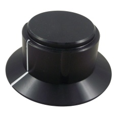 【KB00053】KNOB AL 23.8/35.5MM BLACK 6.4MM