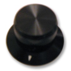 【KB00034】KNOB AL 12.7/18.8MM BLACK 6.4MM