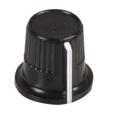 【CP-LB12-6-1D】KNOB 12MM BLACK CAP 3.2 SHAFT