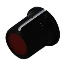 【CP-LB16-1-6D】KNOB 16MM BLACK CAP 6 SHAFT