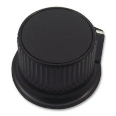 【CP-LB28-6-6D】KNOB 28MM BLACK CAP 6 SHAFT