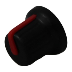 【CR-BA-1C6-180D】KNOB 15.7MM BLACK RED LINE