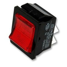 【C1353VQNAA】SWITCH DPST RED 16A 250V