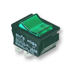 【C1353VQNAC】SWITCH DPST GREEN 16A 250V