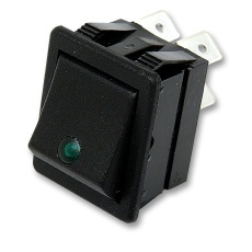 【C1553PTNAO】ROCKER SWITCH DPST ILLUM GREEN