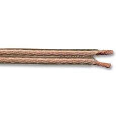 【27/7/.1X2 50】CABLE AUDIO 2X1.5MM TRANSP 50M