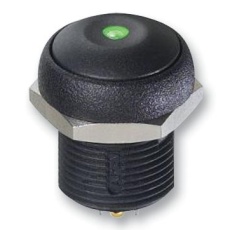 【IRR3S422LOG】SWITCH NO ROUND GRN LED IP67
