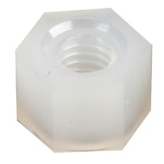 【D01486】HEX THREADED SPACER NYLON66 NATURAL
