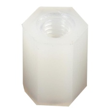 【D01488】HEX THREADED SPACER NYLON66 NATURAL