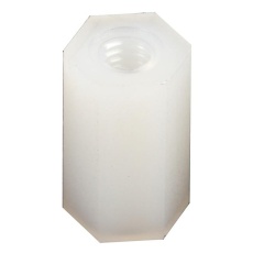 【D01489】HEX THREADED SPACER NYLON66 NATURAL