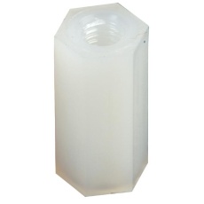 【D01490】HEX THREADED SPACER NYLON66 NATURAL