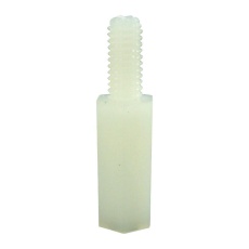 【D01493】HEX THREADED SPACER 11MM NYLON66 NAT.