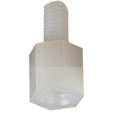 【D01494】HEX THREADED SPACER NYLON66 NATURAL