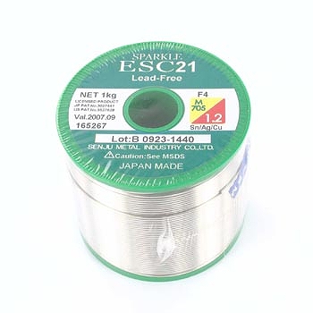 【ESC21-F4-1.2】鉛フリーはんだ 1.2mm 1kg巻き