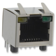 【RJHSE-5384】JACK RJ45 W/LED SHIELD 1PORT