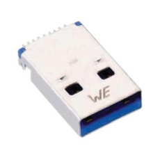 【692112030100】USB 3.0 TYPE A PLUG SMT WITH CLIP