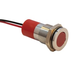 【Q14F3CXXR12E】INDIC FLUSH CHROME RED 12VDC IP67