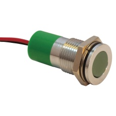 【Q14F3CXXG12E】INDIC FLUSH CHROME GREEN 12VDC IP67