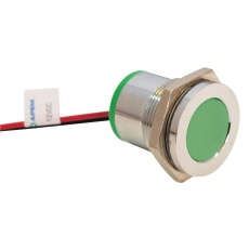 【Q22F7CXXG12E】INDIC FLUSH CHROME GREEN 12VDC IP67