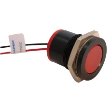 【Q22F7BXXR24E】INDIC FLUSH BLACK RED 24VDC IP67