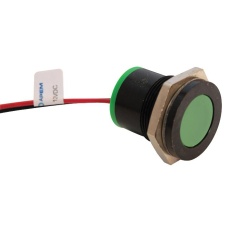【Q22F7BXXG24E】INDIC FLUSH BLACK GREEN 24VDC IP67