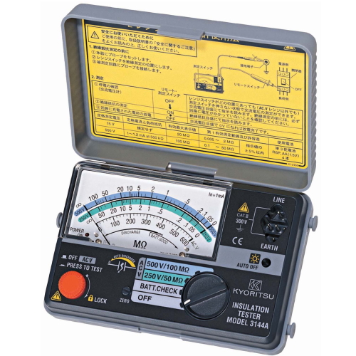 【MODEL3145A】2レンジ小型アナログ絶縁抵抗計(定格測定電圧125/250V)