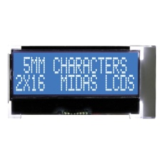【MCCOG21605D6W-BNMLWI】LCD COG 2X16 NEG STN W B/L I2C
