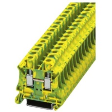 【UT 6-PE】TERMINAL BLOCK DIN RAIL 2POS 10AWG