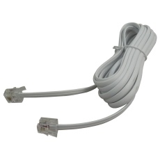 【PS11456ST】CABLE RJ11-RJ11 (6P4C) WHITE 3M