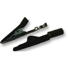 【930318100】ALLIGATOR CLIP 4MM BLACK PK5  MKU