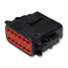 【DTM06-12SB】PLUG DTM BLACK B KEY 12WAY