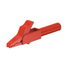 【24.0157-1】CROCODILE CLIP 4MM RED PK5