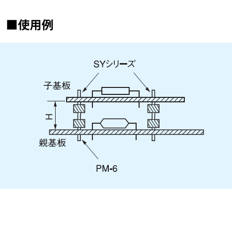 抜き差し型二段重ね用 1.778mmピッチ H=10.0mm(10本入)【SY-003】